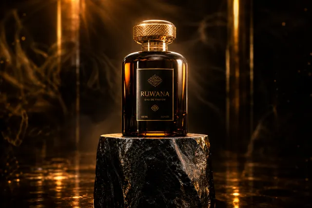 Luxury Cinematic Perfume Commercial for Ruwana Test Perfume Bottle,